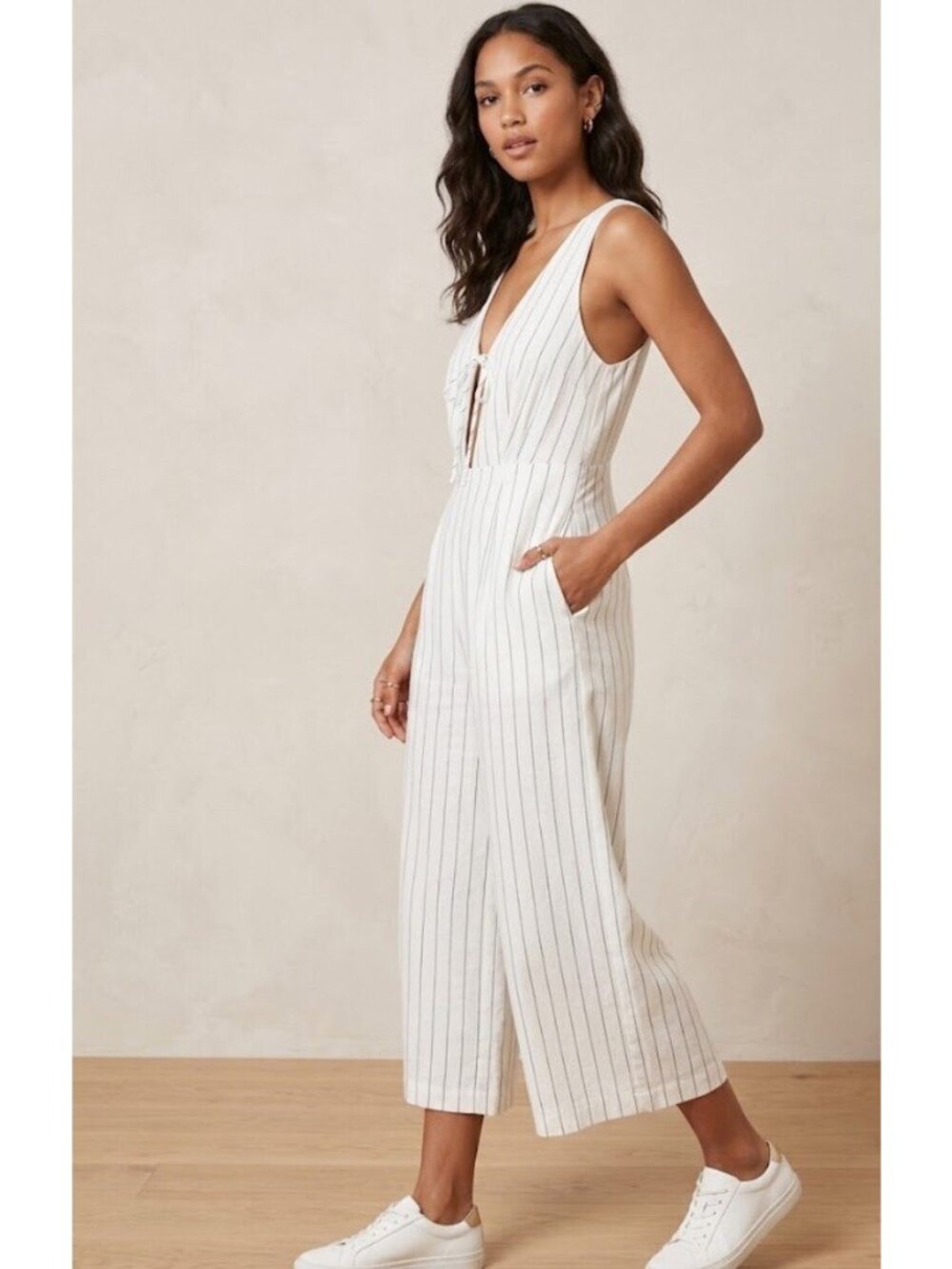 lulus romper Size L Striped Cropped